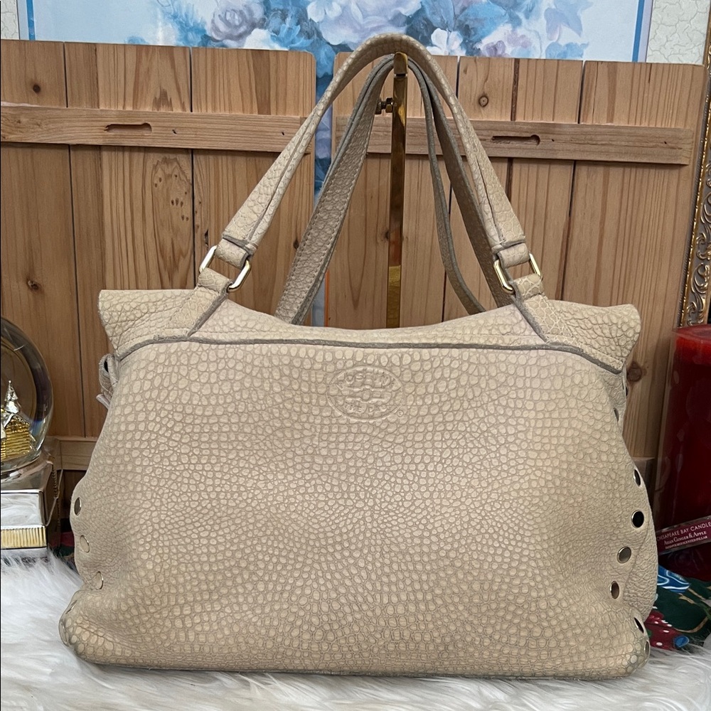 Zanellato Postina Beige Leather Crossbody Made in Italy with double Turnlock - Picture 4 of 16
